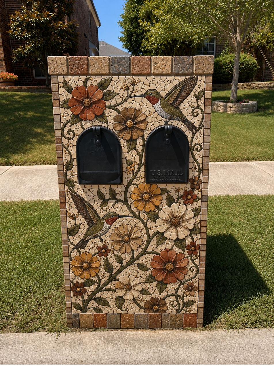 Prestige luxury custom mosaic mailbox - Frisco Texas